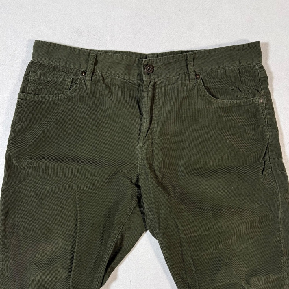7 Diamonds Clifton‎ Corduroy Pants Mens 36x32 Slim Straight Olive Green